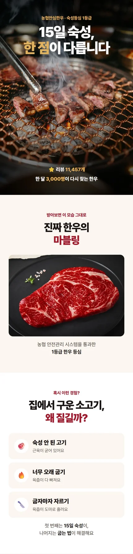 농협안심한우 숙성등심 상세페이지
