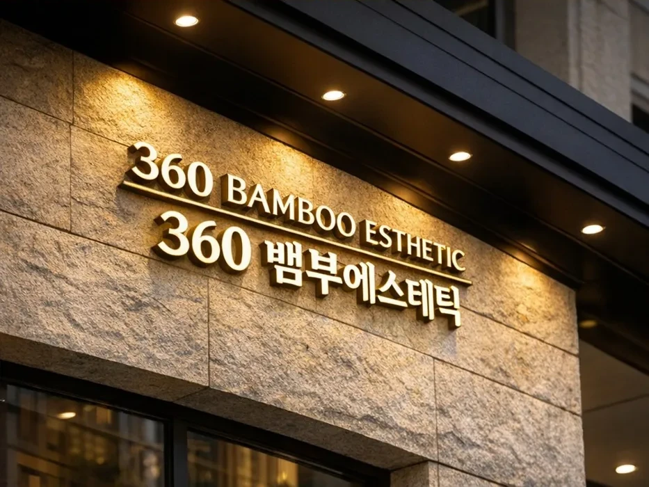 360 뱀부에스테틱 간판